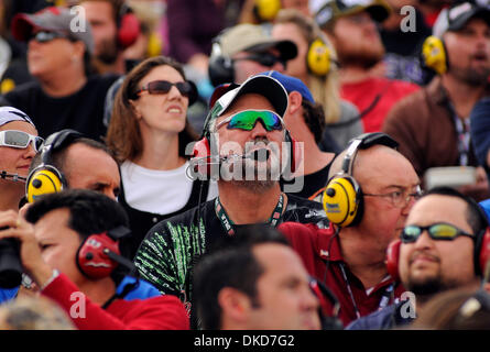 Nov. 6, 2011 - Fort Worth, Texas, Stati Uniti d'America - nov. 6, 2011. Fort Worth, Texas, Stati Uniti d'America. NASCAR Sprint Cup Series tifosi durante la AAA Texas 500 al Texas Motor Speedway di Fort Worth, Texas. (Credito Immagine: © Ralph Lauer/ZUMAPRESS.com) Foto Stock