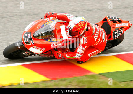 Loris Capirossi corse nel finale di qualifica nella Moto GP Bahrain Grand Prix al circuito Murgelo, Italia (Credito Immagine: © fotografo/Cal Sport Media) Foto Stock