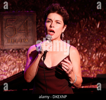 Christine Andreas in prove per il suo concerto al "54 sottostante' nightclub di New York City USA - 11.09.12 Foto Stock