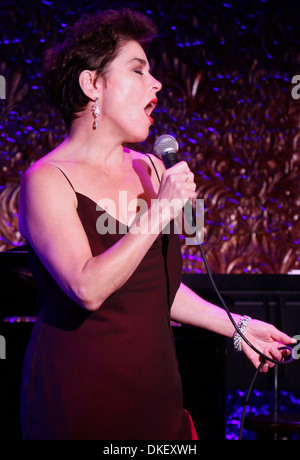 Christine Andreas in prove per il suo concerto al "54 sottostante' nightclub di New York City USA - 11.09.12 Foto Stock