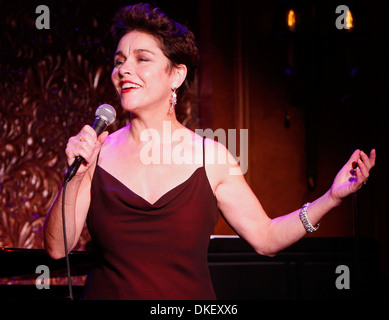 Christine Andreas in prove per il suo concerto al "54 sottostante' nightclub di New York City USA - 11.09.12 Foto Stock