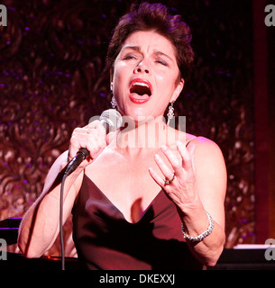 Christine Andreas in prove per il suo concerto al "54 sottostante' nightclub di New York City USA - 11.09.12 Foto Stock