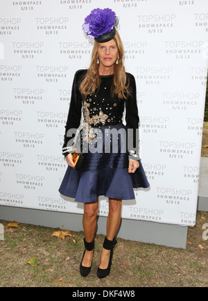 Anna Dello Russo London Fashion Week Primavera/Estate 2013 - unico - Arrivi Londra Inghilterra - 16.09.12 Foto Stock