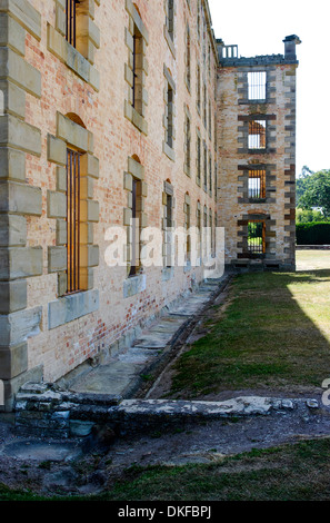 Parte del principale blocco penitenziario a Port Arthur colonia penale, Tasmania, Australia. Foto Stock