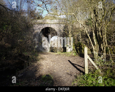 Railway arch, parte di Wheelock rail trail e ciclo nazionale rete in Sandbach CHESHIRE REGNO UNITO Foto Stock