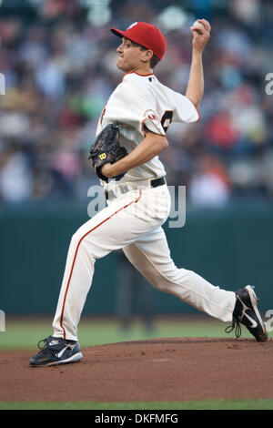Jul 03, 2009 - San Francisco, California, Stati Uniti d'America - San Francisco Giants pitcher RYAN SADOWSKI in azione durante la partita MLB tra Houston Astros e i San Francisco Giants di AT&T Park di San Francisco. (Credito Immagine: © Matt Cohen/Southcreek globale/ZUMA Press) Foto Stock