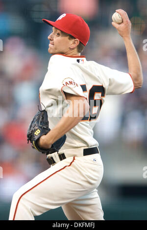 Jul 03, 2009 - San Francisco, California, Stati Uniti d'America - San Francisco Giants pitcher RYAN SADOWSKI in azione durante la partita MLB tra Houston Astros e i San Francisco Giants di AT&T Park di San Francisco. (Credito Immagine: © Matt Cohen/Southcreek globale/ZUMA Press) Foto Stock