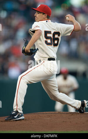 Jul 03, 2009 - San Francisco, California, Stati Uniti d'America - San Francisco Giants pitcher RYAN SADOWSKI in azione durante la partita MLB tra Houston Astros e i San Francisco Giants di AT&T Park di San Francisco. (Credito Immagine: © Matt Cohen/Southcreek globale/ZUMA Press) Foto Stock