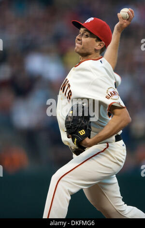 Jul 03, 2009 - San Francisco, California, Stati Uniti d'America - San Francisco Giants pitcher RYAN SADOWSKI in azione durante la partita MLB tra Houston Astros e i San Francisco Giants di AT&T Park di San Francisco. (Credito Immagine: © Matt Cohen/Southcreek globale/ZUMA Press) Foto Stock
