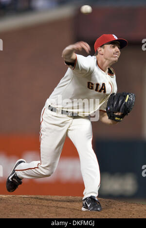 Jul 03, 2009 - San Francisco, California, Stati Uniti d'America - San Francisco Giants pitcher RYAN SADOWSKI in azione durante la partita MLB tra Houston Astros e i San Francisco Giants di AT&T Park di San Francisco. (Credito Immagine: © Matt Cohen/Southcreek globale/ZUMA Press) Foto Stock