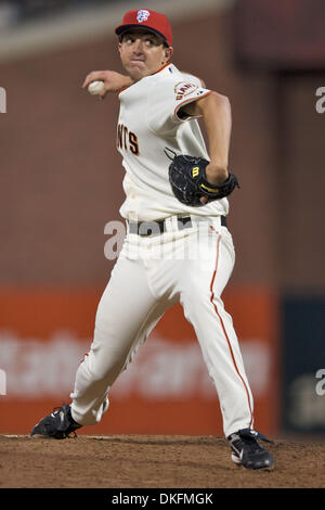 Jul 03, 2009 - San Francisco, California, Stati Uniti d'America - San Francisco Giants pitcher RYAN SADOWSKI in azione durante la partita MLB tra Houston Astros e i San Francisco Giants di AT&T Park di San Francisco. (Credito Immagine: © Matt Cohen/Southcreek globale/ZUMA Press) Foto Stock