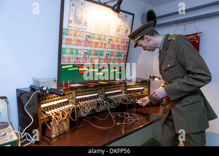 Museo delle Spy all'Hotel Jalta. La metropolitana dell'hotel Praga Repubblica Ceca stanza spia centrale Foto Stock