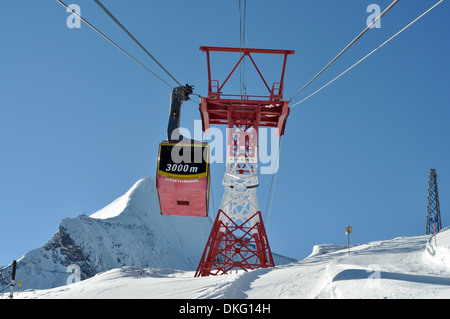 La funivia fino al ghiacciaio Kitzsteinhorn Ski Resort Foto Stock