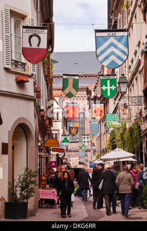 Rue des Orfevres a Strasburgo, Bas-Rhin, Alsazia, Francia, Europa Foto Stock