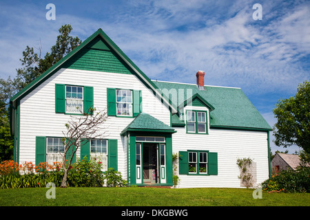 Green Gables House di Prince Edward Island National Park. Reso famoso nel libro "Anne di Green Gables' MEDIANTE L M Montgomery. Foto Stock