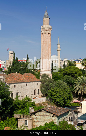 Minare Yivli moschea, Antalya, Turchia, Asia Foto Stock