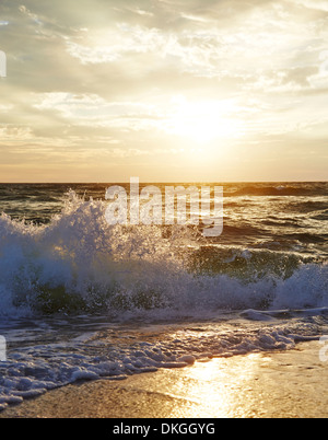 Noth Mare a Rantum al crepuscolo, Sylt, Germania Foto Stock