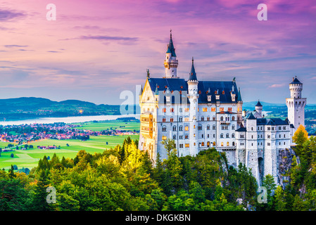 Il Castello di Neuschwanstein in Germania. Foto Stock