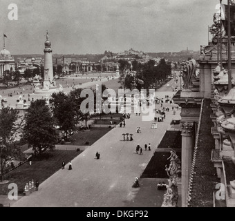 Grand Plaza di St Louis, Missouri dal tetto dell'istruzione edificio durante la fiera mondiale del 1904 Foto Stock