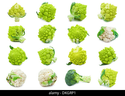 Cavolfiori e cavoli broccoli Foto Stock