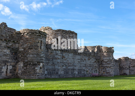 Beaumaris Castle, Sito Patrimonio Mondiale dell'UNESCO, Anglesey, Galles, Regno Unito, Europa Foto Stock