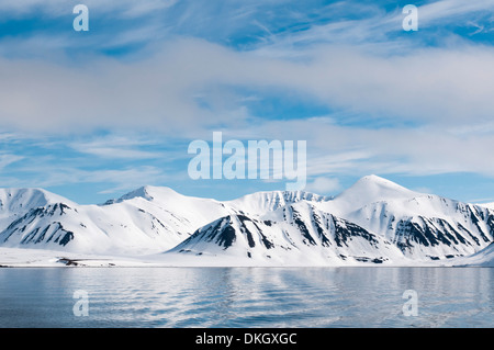 Monaco Glacier, Spitzbergen, isole Svalbard, Norvegia, Scandinavia, Europa Foto Stock