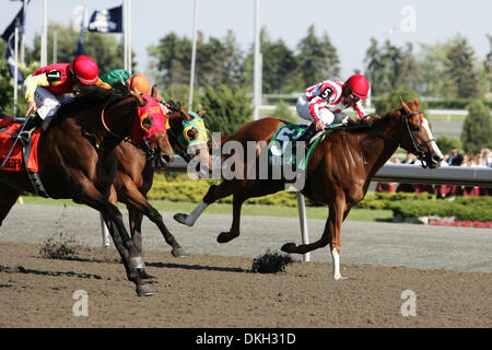 Occhio di Leopard (7) e jockey Eurico Rosa da Silva refilato passato front-in esecuzione il sig. Foricos due U (5) a vincere il centocinquantesimo piastra Queens Domenica a Woodbine Racetrack a Toronto, Ontario in Canada. (Credito Immagine: © Anson appeso/Southcreek globale/ZUMApress.com) Foto Stock