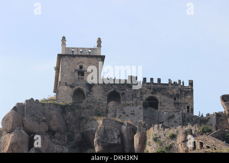Il grand Golconda Fort Foto Stock