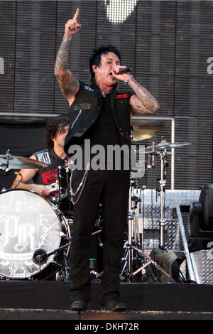 Papa Roach lead singer Jacoby Shaddix, esegue sul palco della Molson Anfiteatro romano di Toronto, Ontario. (Credito Immagine: © Anson appeso/Southcreek globale/ZUMApress.com) Foto Stock