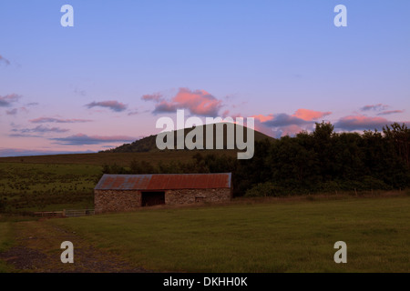 Paesaggio panoramico vista in serata romantica luce, Troutbeck, area di Lake District, Cumbria, Inghilterra, Gran Bretagna, Regno Unito. Foto Stock