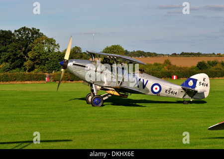 Hawker Hind vintage biplano RAF dalla collezione Shuttleworth a Biggleswade. Ottobre battenti giorno 2013 Foto Stock