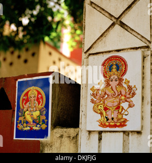 Ganesh immagine in Chennai Madras in Tamil Nadu in India in Asia del Sud. La religione religiosa idolo di arte storia e cultura Travel Foto Stock