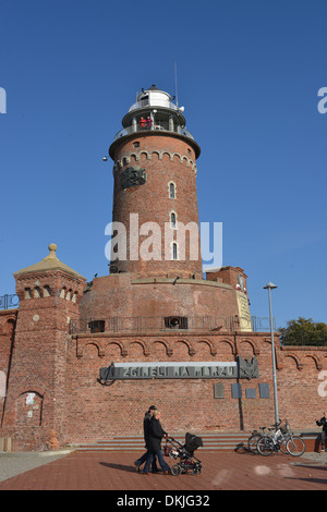 Leuchtturm, Hafen, Kolberg, Polen Foto Stock