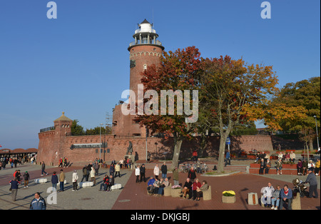 Leuchtturm, Hafen, Kolberg, Polen Foto Stock