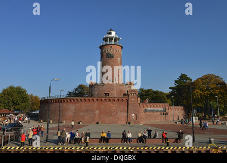 Leuchtturm, Hafen, Kolberg, Polen Foto Stock