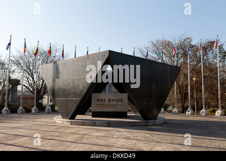 Guerra di Corea Le forze Usa un monumento a Imjingak - Paju, Corea del Sud Foto Stock