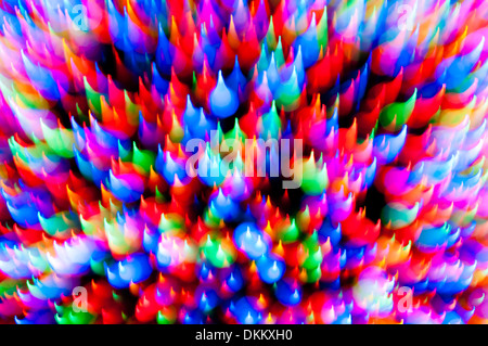 Albero di natale luci-motion blur abstract Foto Stock