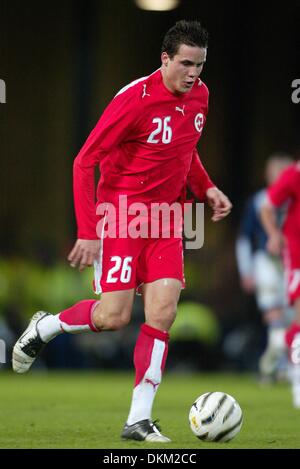 Apr. 19, 1942 - Hampden Park, Glasgow, Scozia - Philipp DEGEN.Svizzera & BORUSSIA DORTMUN.SCOZIA V SVIZZERA.Hampden Park, Glasgow, Scozia.01-Mar-06.DIK42546.K47873.WORLD CUP 2006 ANTEPRIMA.(Immagine di credito: © Globo foto/ZUMAPRESS.com) Foto Stock