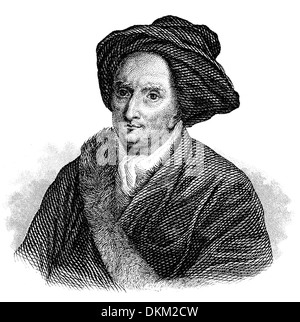 Ritratto di Bernard Le Bovier de Fontenelle o Bernard Le Bouyer de Fontenelle, 1657 - 1757, un autore francese, Foto Stock