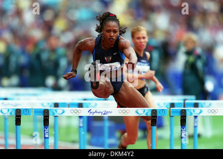 GAIL DEVERS.100 metri ostacoli, Sydney.Y, AUSTRALIA.Stadio Olimpico, Sydney, SYDNE.22/09/2000.H7F20A Foto Stock