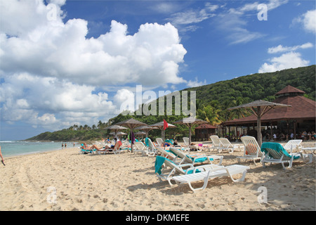 Ranchón Bar a Arroyo Bermejo Beach, Breezes Resort, Playa Jibacoa, Mayabeque provincia, Cuba, il Mare dei Caraibi e America centrale Foto Stock