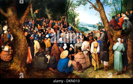 Predigt des Hl. Johannes des Täufers - la Predica di San Giovanni Battista di Jan Brueghel il Vecchio 1568-1625 belga fiamminga del Belgio Foto Stock