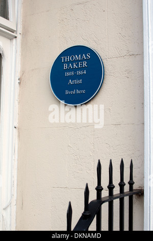 Thomas Baker, artista targa blu, Leamington Spa, Regno Unito Foto Stock