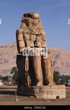 Colosso di Memnon@Luxor Foto Stock