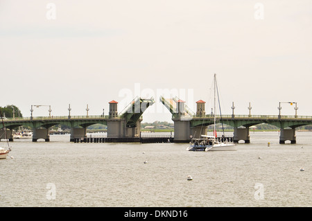 Ponte levatoio a St Augustine florida Foto Stock