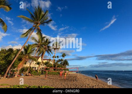 Stati Uniti d'America, Hawaii Maui Lahaina, Kamehameha Iki Park e la spiaggia Foto Stock