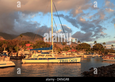 Stati Uniti d'America, Hawaii Maui Lahaina, Lahaina porto storico Foto Stock