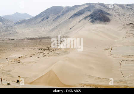 Caral ( 2600 A.C. e 2000 BCE) la più antica città delle Americhe. supe valley. Perù. Patrimonio mondiale dell'UNESCO. Foto Stock