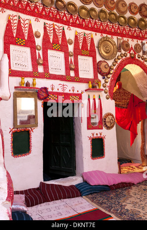 Libia, Ghadames. All'interno di una casa Berber. Foto Stock