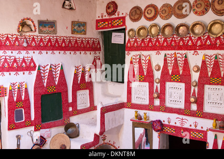 Libia, Ghadames. All'interno di una casa Berber. Foto Stock